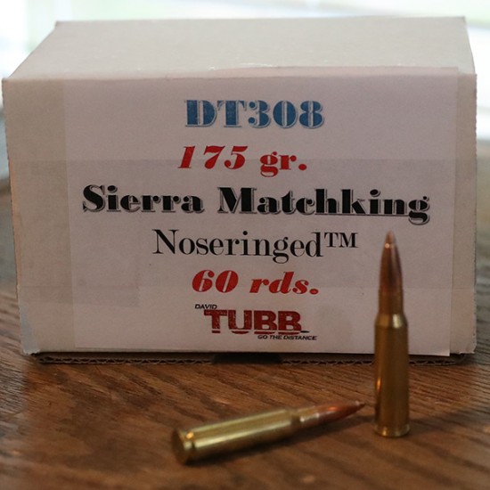 DTAC .308 Precision Loaded Ammo with NOSERING®  Application (60 Rounds)
